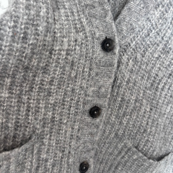 Bare Knitwear Harbour Alpaca-Blend Cardigan- Grey - Picture 6 of 9